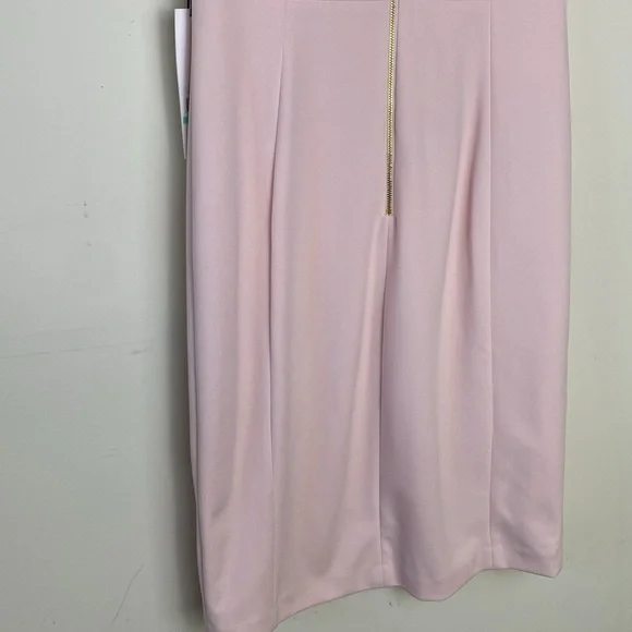 NWT Calvin Klein Women's Sleeveless Seamed Sheath With Tie Neck Pink Size 8 - Picture 9 of 16